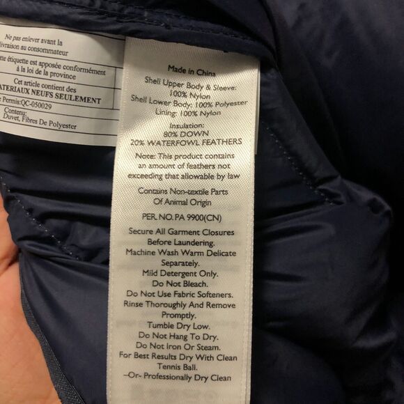 eddie bauer womens 2x puffer sweater blue gray down waterfowl feathers ao - Picture 4 of 13